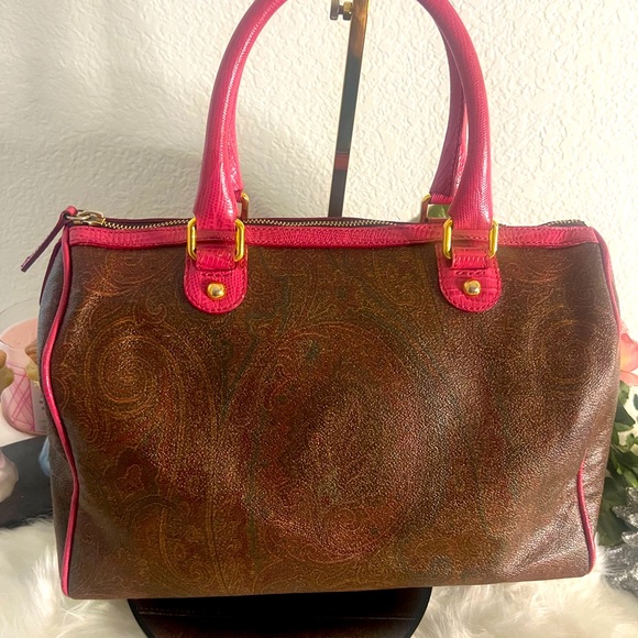 ⭐️ETRO Boston Authentic Paisely Design Handbag - Picture 1 of 9